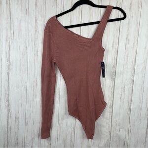 Abercrombie and Fitch NWT dusty rose mauve knit bodysuit medium